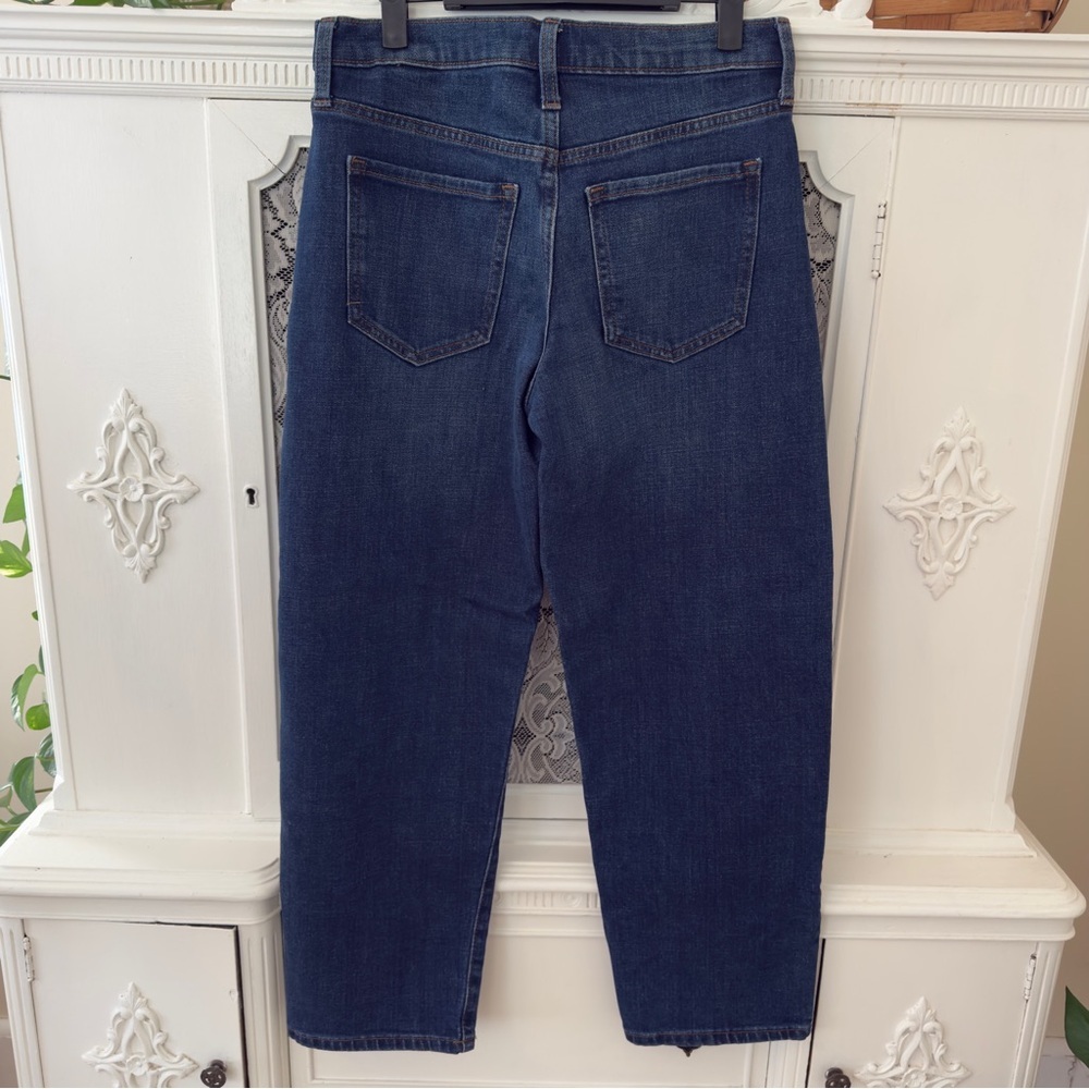 Banana Republic High Rise Dark Wash Barrel Jeans - Picture 5 of 12
